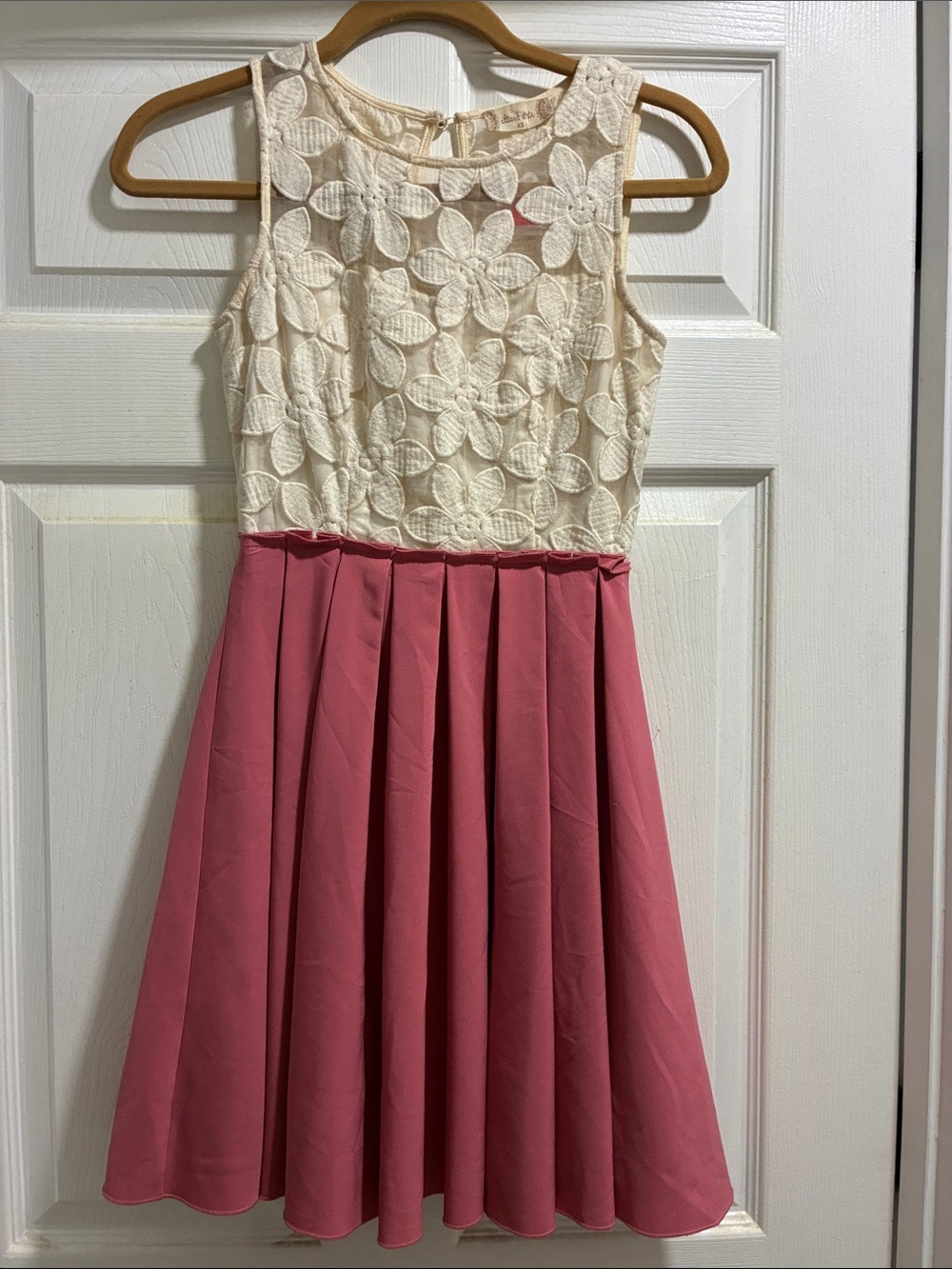 Size XS altar’d state Cream Lace Bodice & Pink Skirt Party Dress
